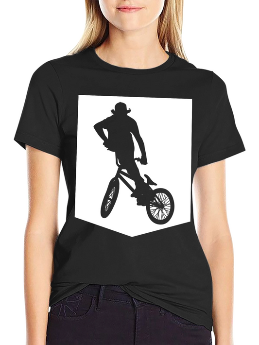 BMX Rider Graphic Tee - Black Casual T-Shirt