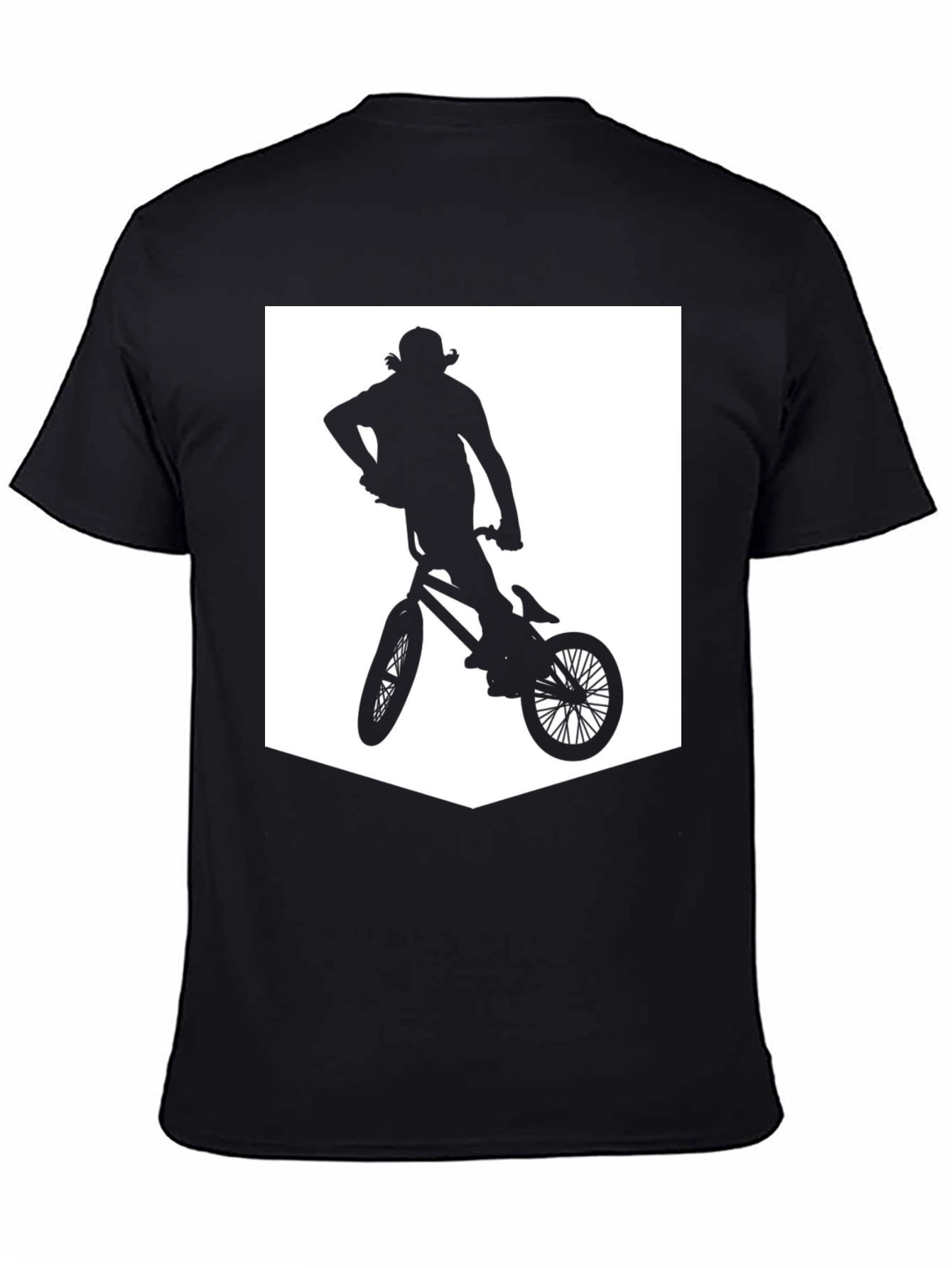 BMX Rider Graphic Tee - Black Casual T-Shirt