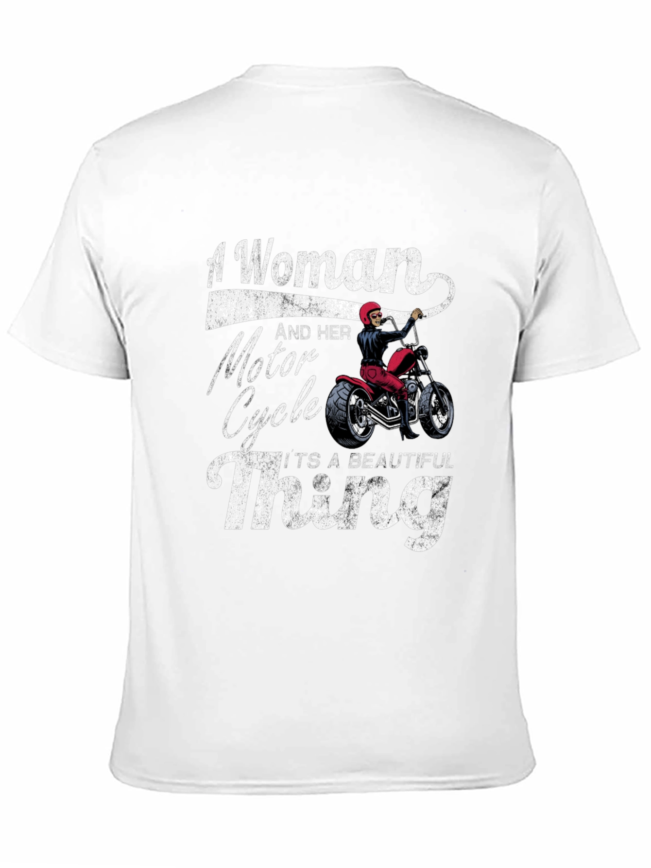 Woman & Motorcycle T-Shirt - Beautiful Thing!