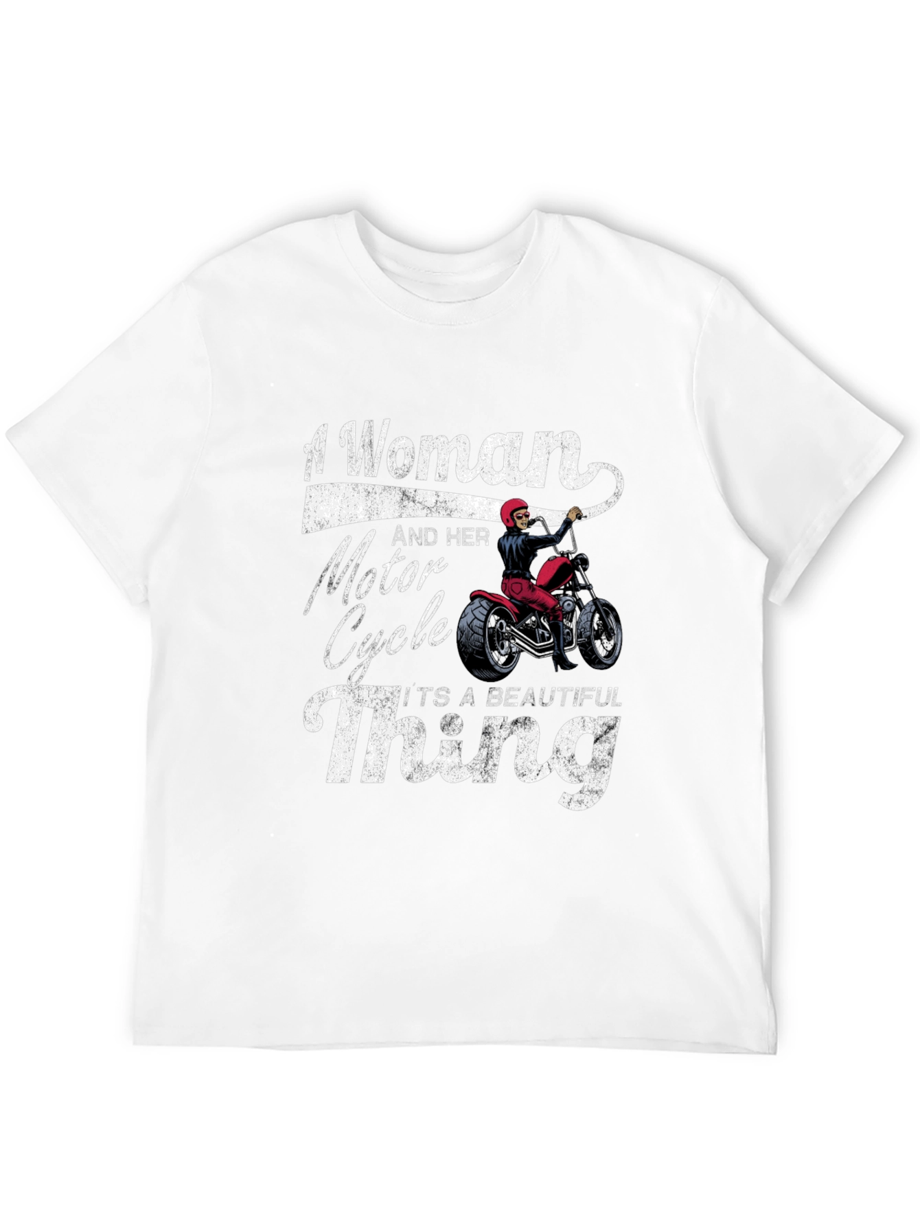 Woman & Motorcycle T-Shirt - Beautiful Thing!
