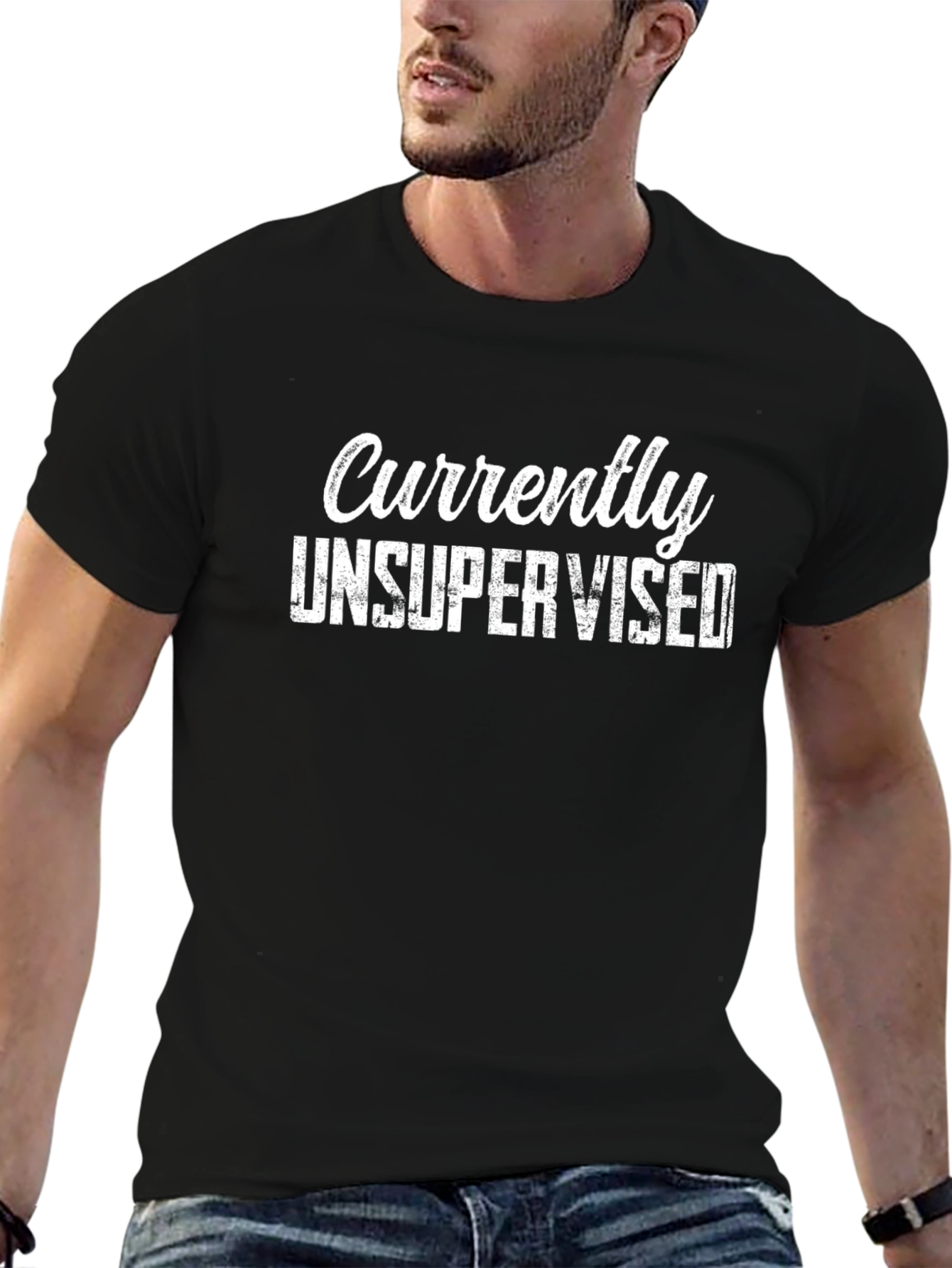 Unsupervised Black Graphic T-Shirt