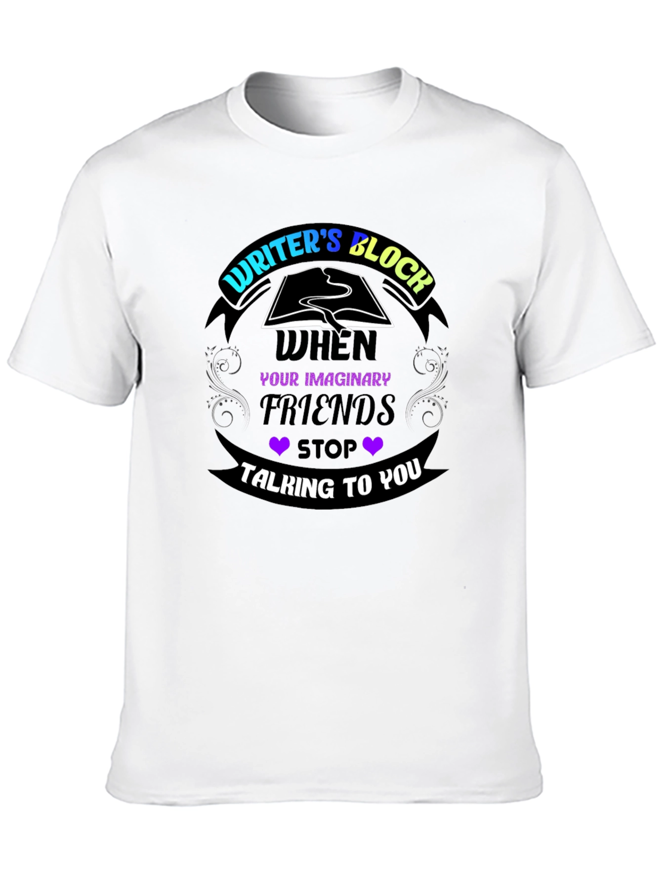 Writers Block Humor T-Shirt - Imaginary Friends