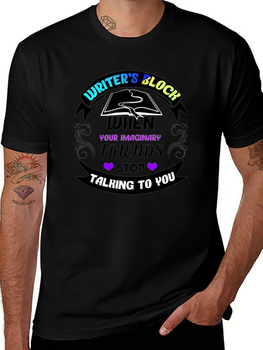 Writers Block Humor T-Shirt - Imaginary Friends