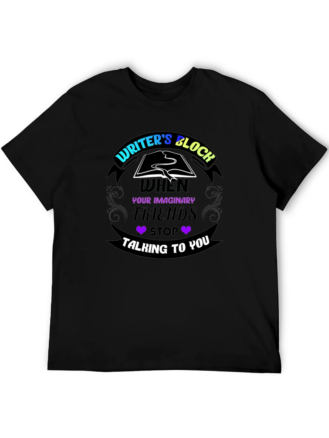 Writers Block Humor T-Shirt - Imaginary Friends
