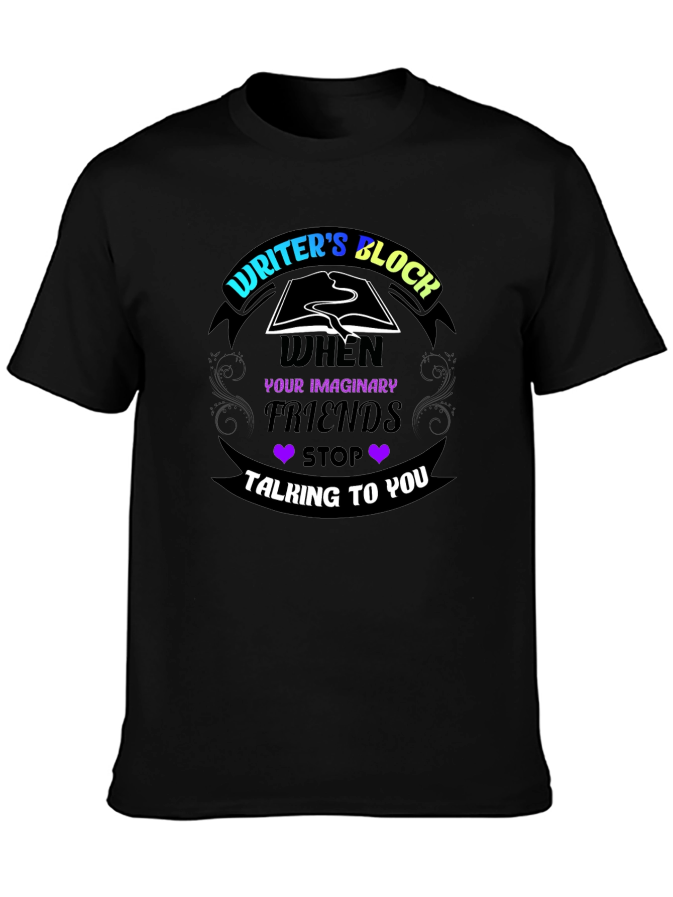 Writers Block Humor T-Shirt - Imaginary Friends