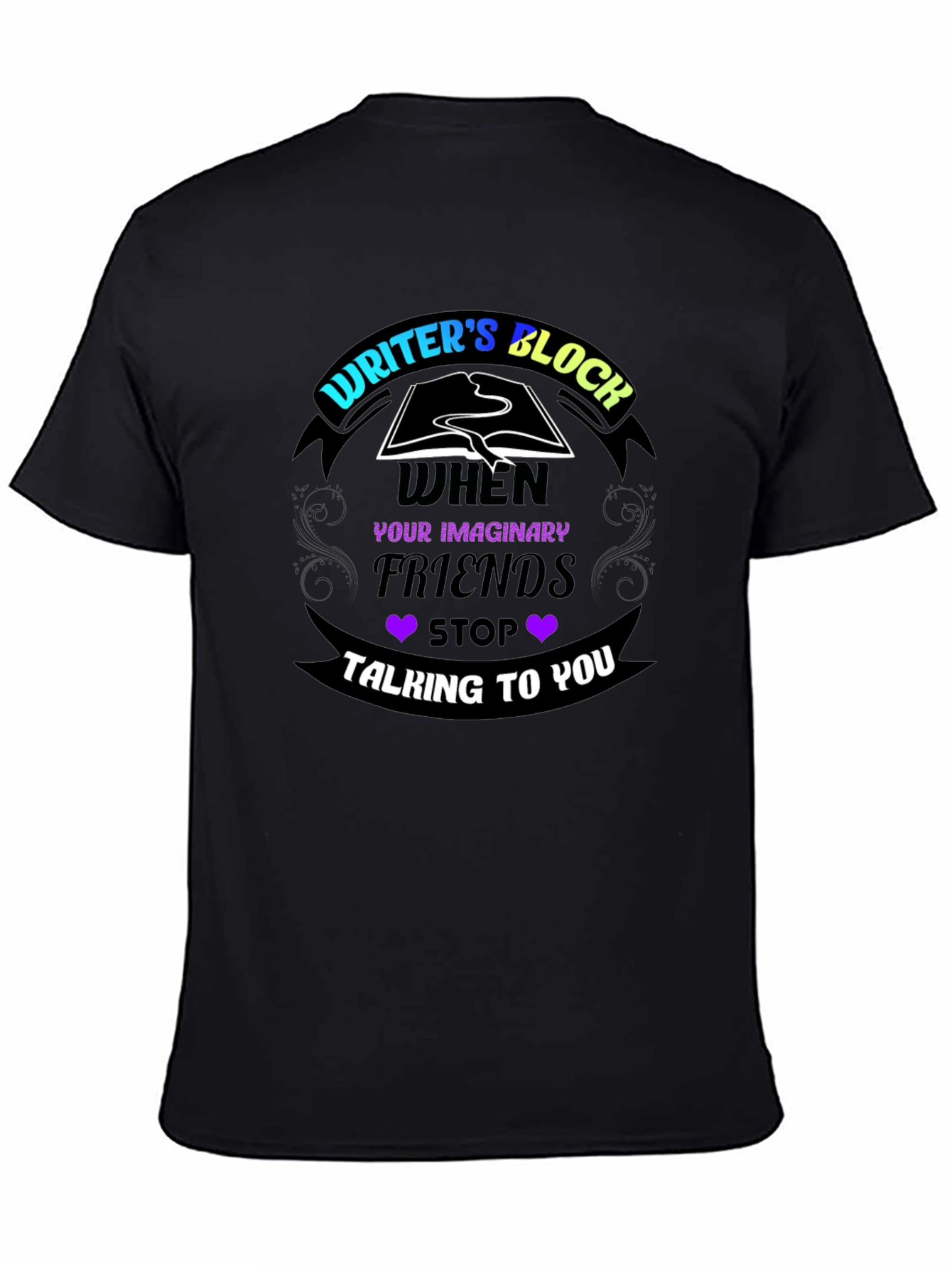 Writers Block Humor T-Shirt - Imaginary Friends