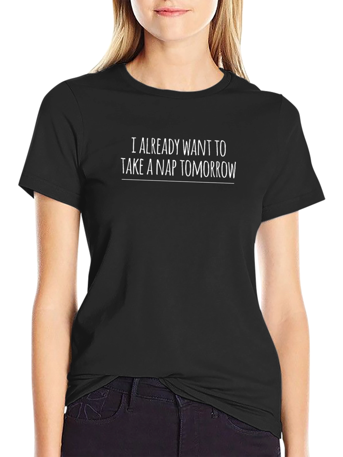 Funny Nap Tomorrow Black Graphic T-Shirt