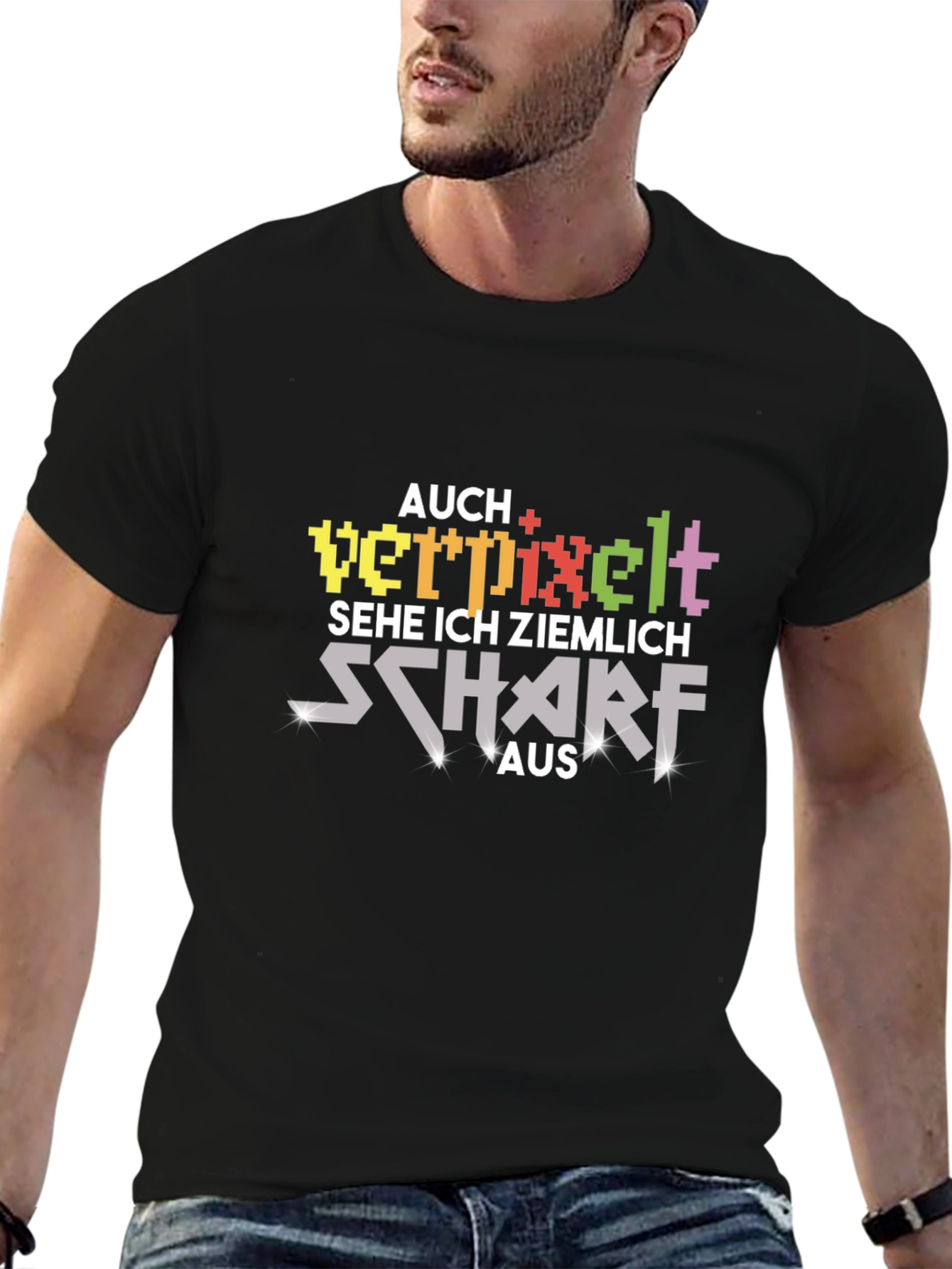 Pixelated Sharp T-Shirt - Gamer Style