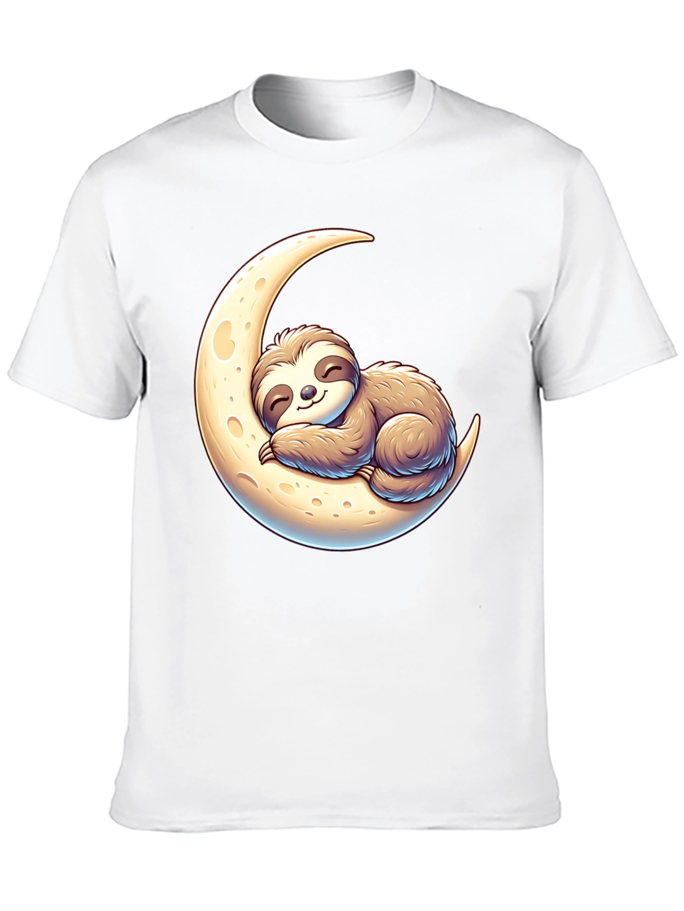 Sloth on Moon Graphic Tee - Relaxed Fit