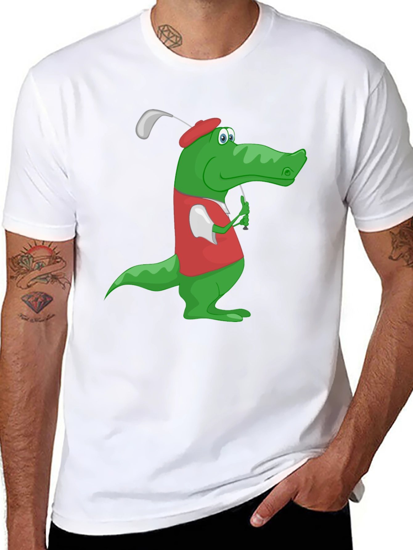Golf Gator Tee - Funny Crocodile Golfing T-Shirt