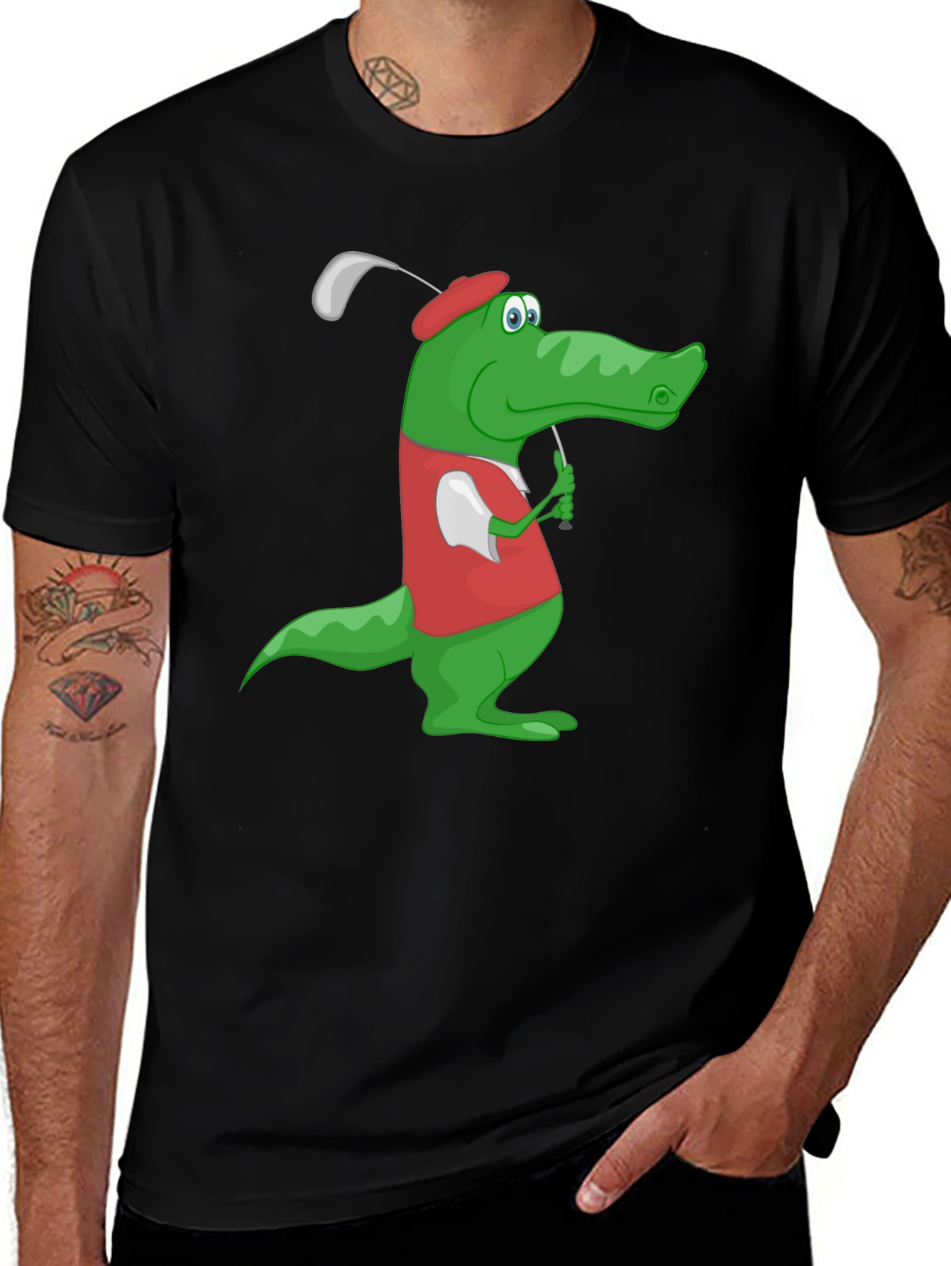 Golf Gator Tee - Funny Crocodile Golfing T-Shirt