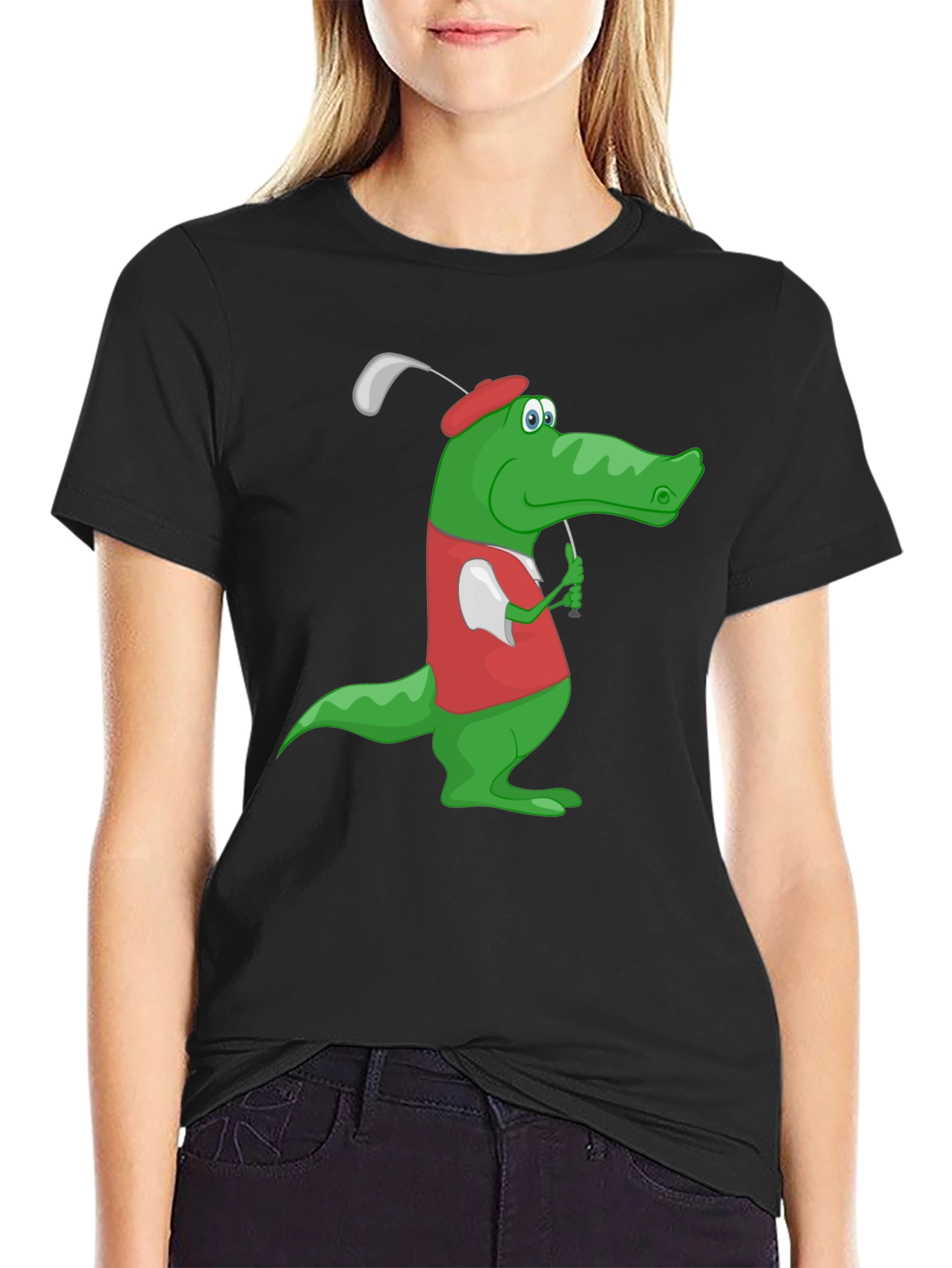 Golf Gator Tee - Funny Crocodile Golfing T-Shirt