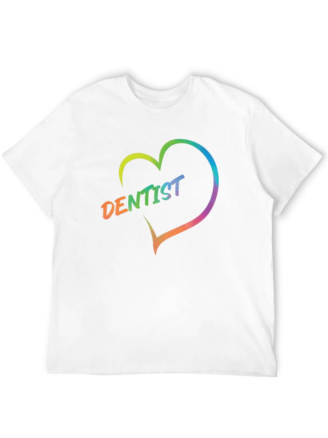 Dentist Rainbow Heart Graphic T-Shirt