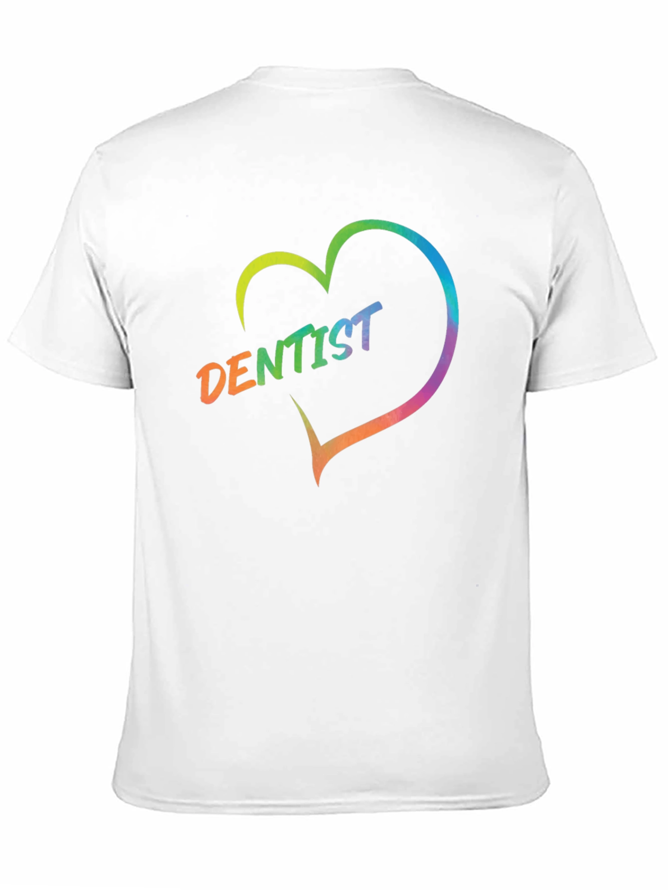 Dentist Rainbow Heart Graphic T-Shirt