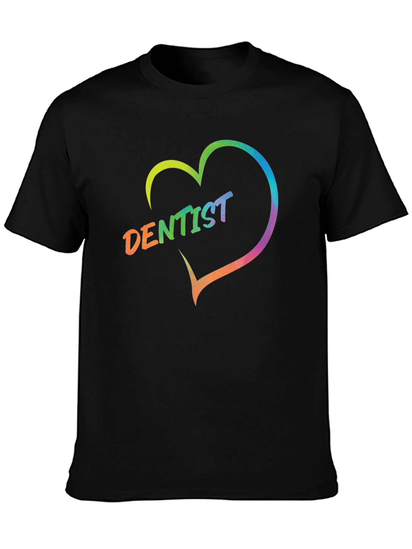 Dentist Rainbow Heart Graphic T-Shirt