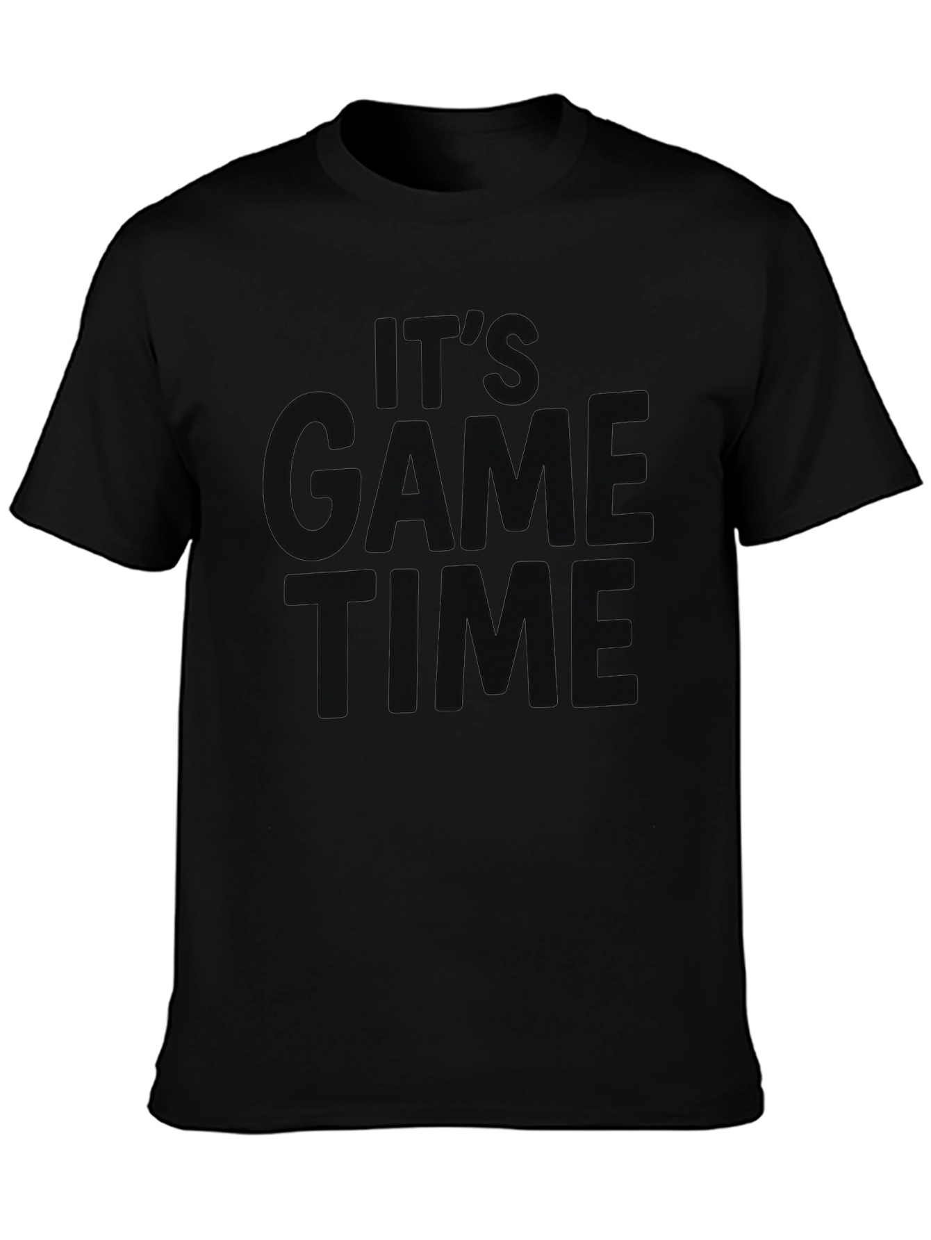 Its Game Time Black Graphic Tee