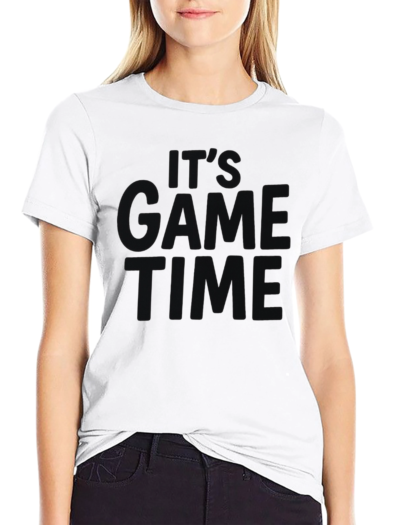 Its Game Time Black Graphic Tee