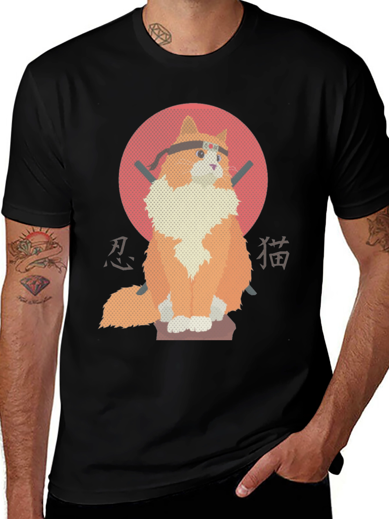 Ninja Cat Graphic Tee - Unique Design!