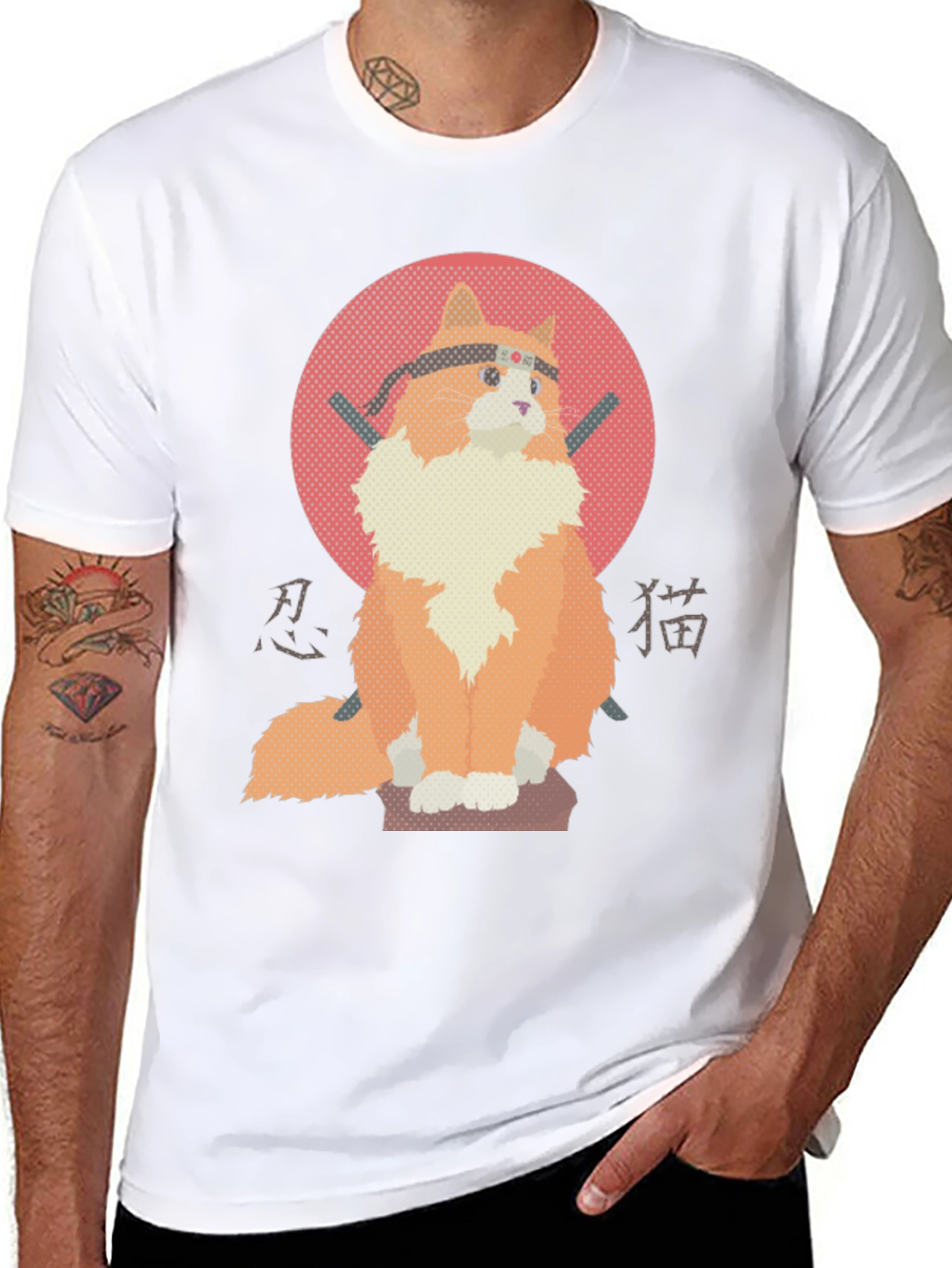 Ninja Cat Graphic Tee - Unique Design!