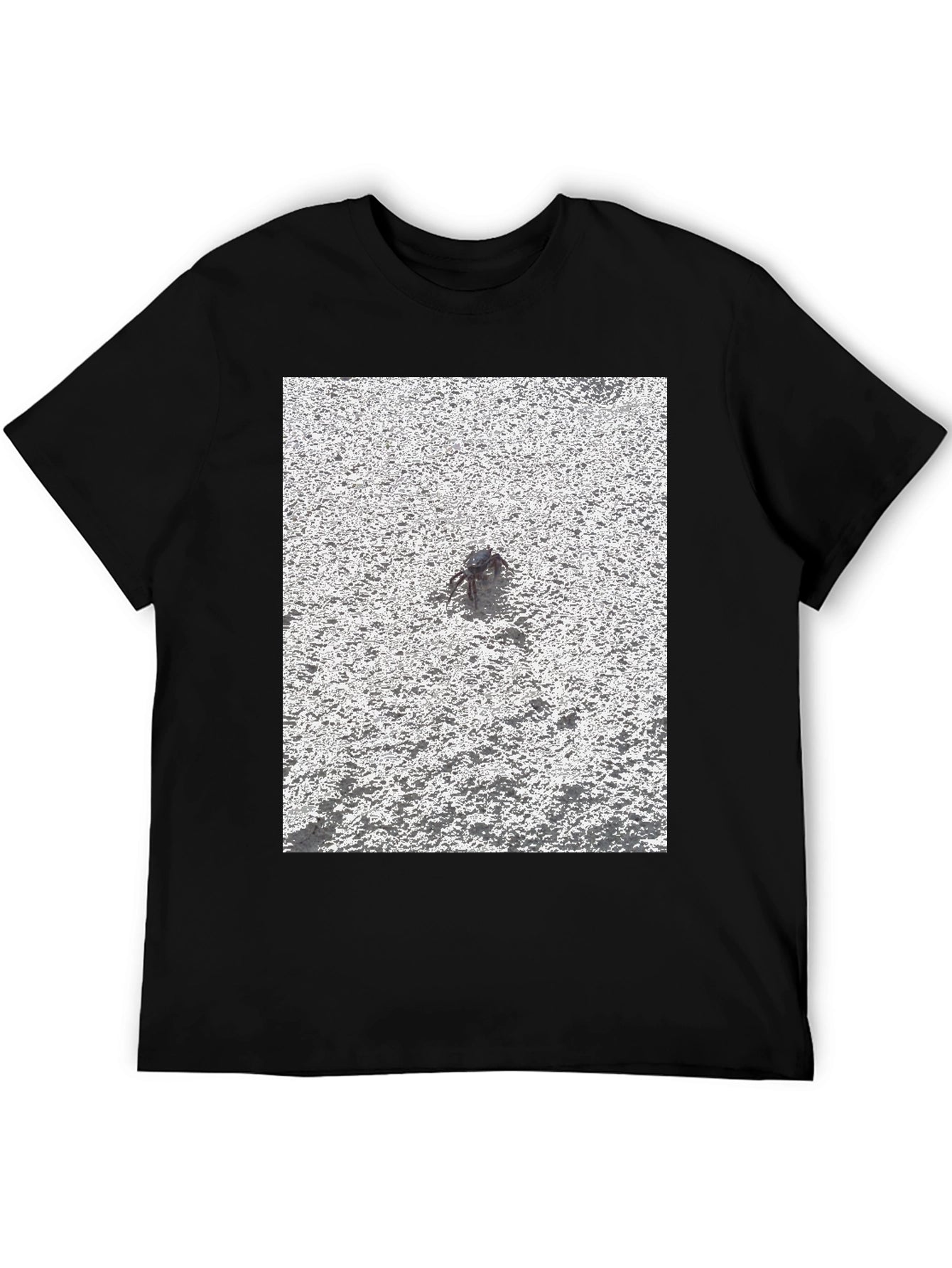 Unique Crab Design Black T-Shirt