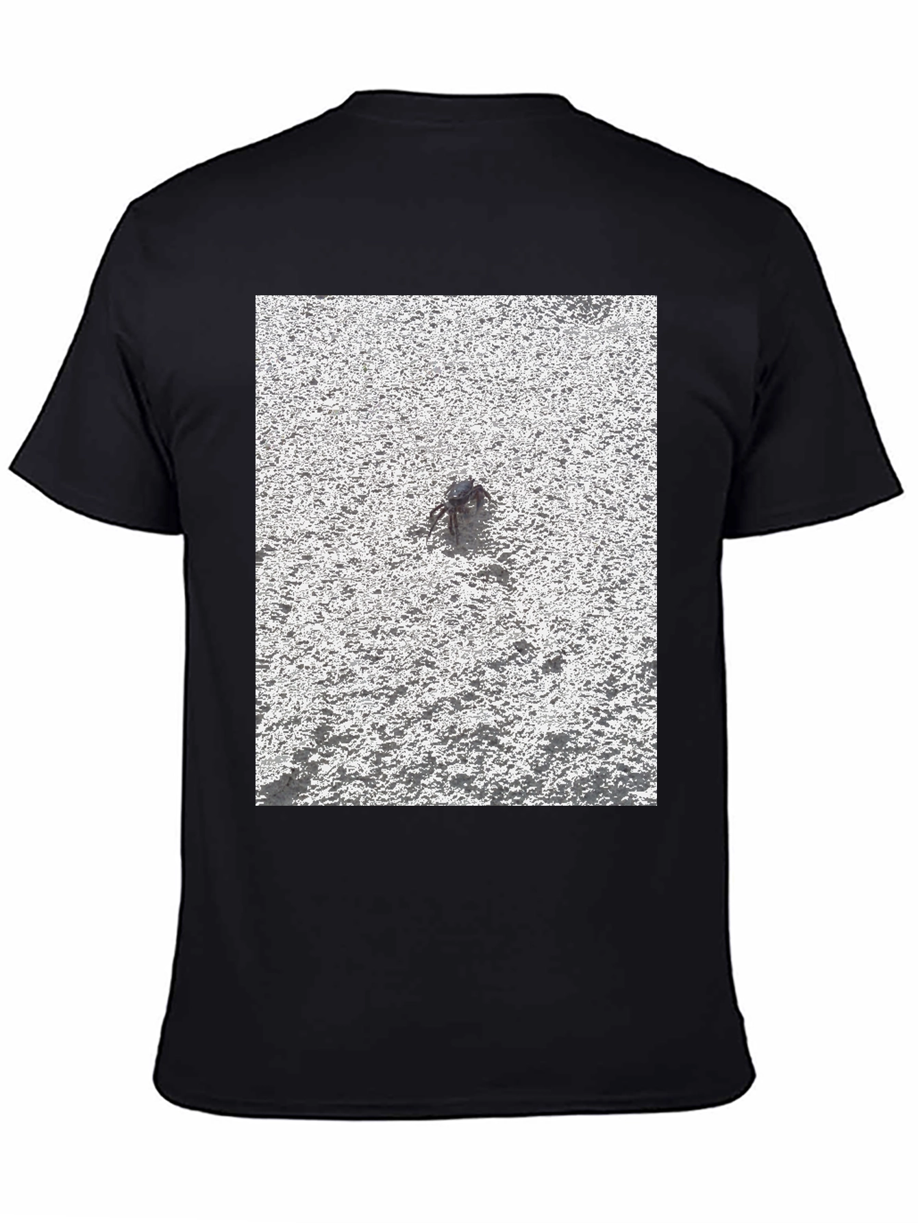 Unique Crab Design Black T-Shirt