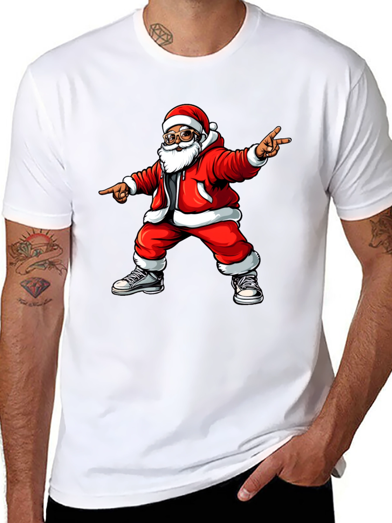 Santa Claus Graphic Tee - Holiday Cheer T-Shirt