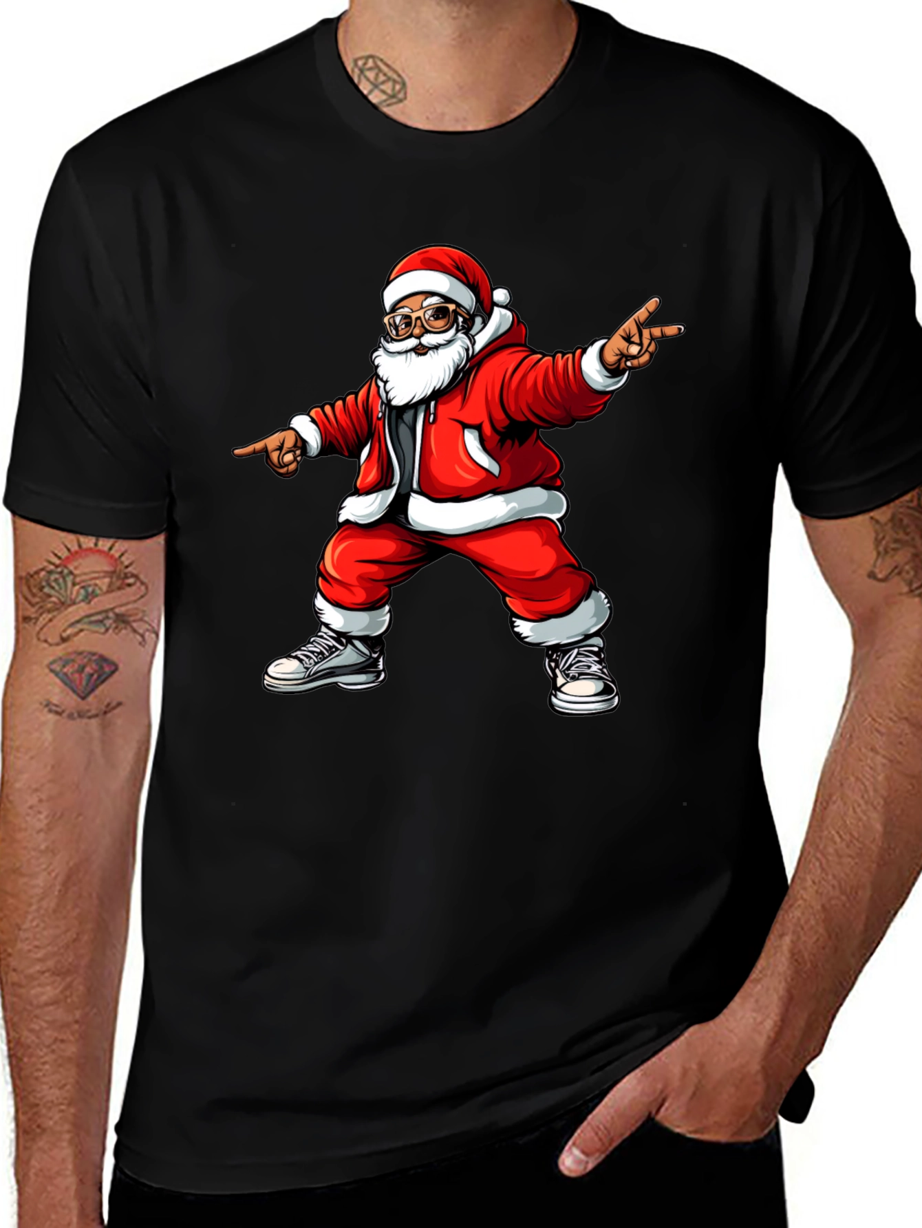 Santa Claus Graphic Tee - Holiday Cheer T-Shirt