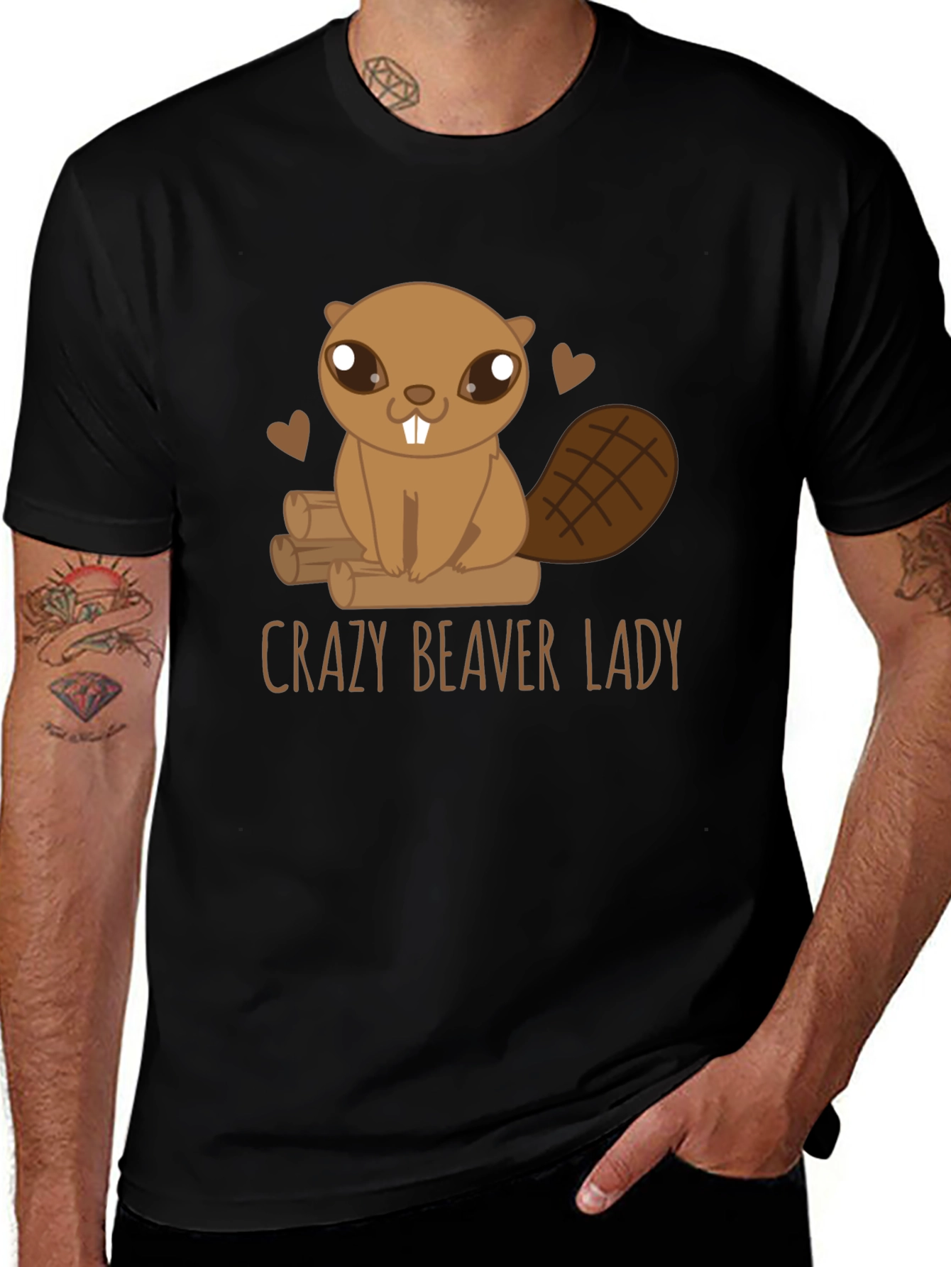 Crazy Beaver Lady Graphic Tee