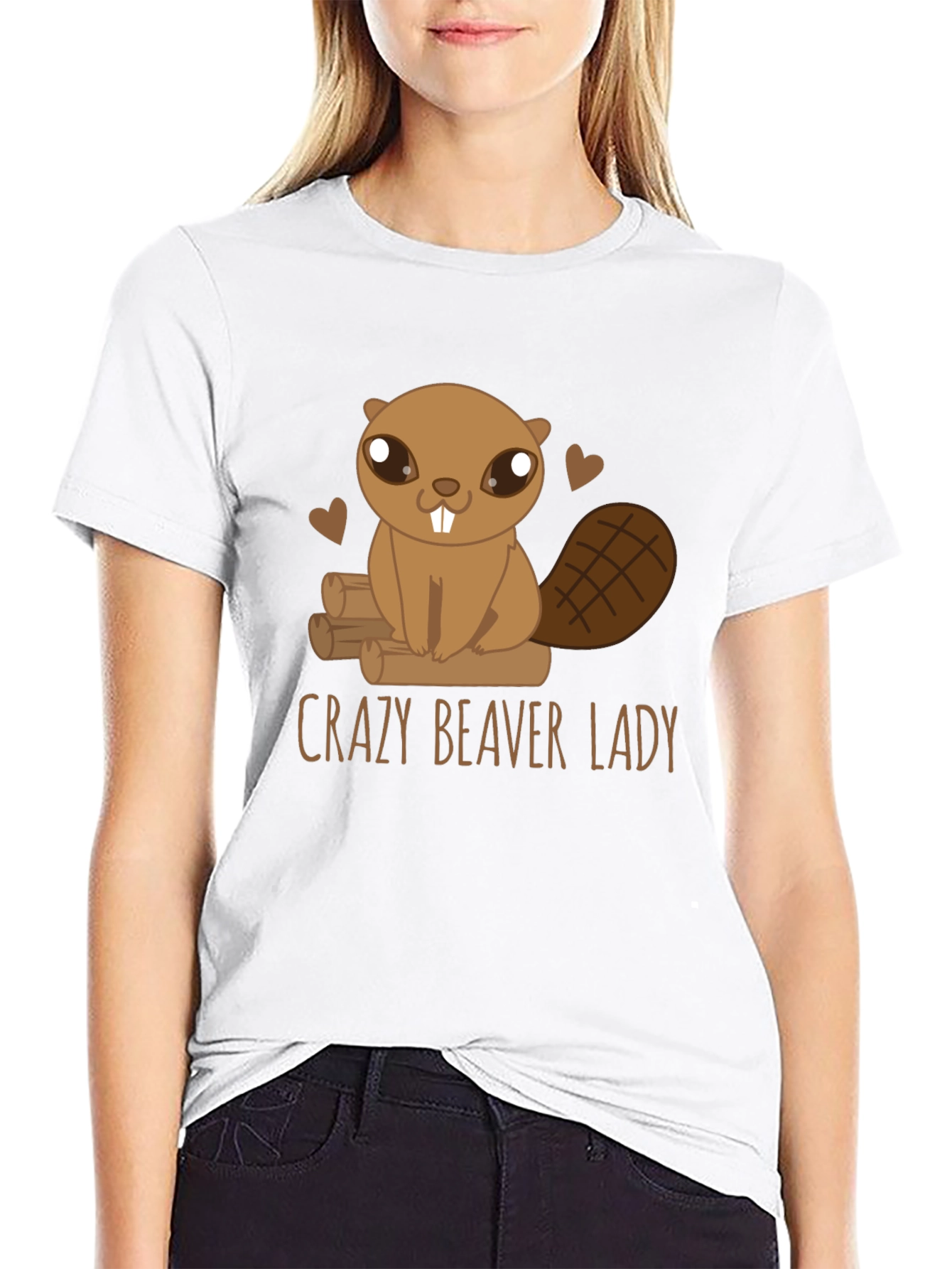 Crazy Beaver Lady Graphic Tee