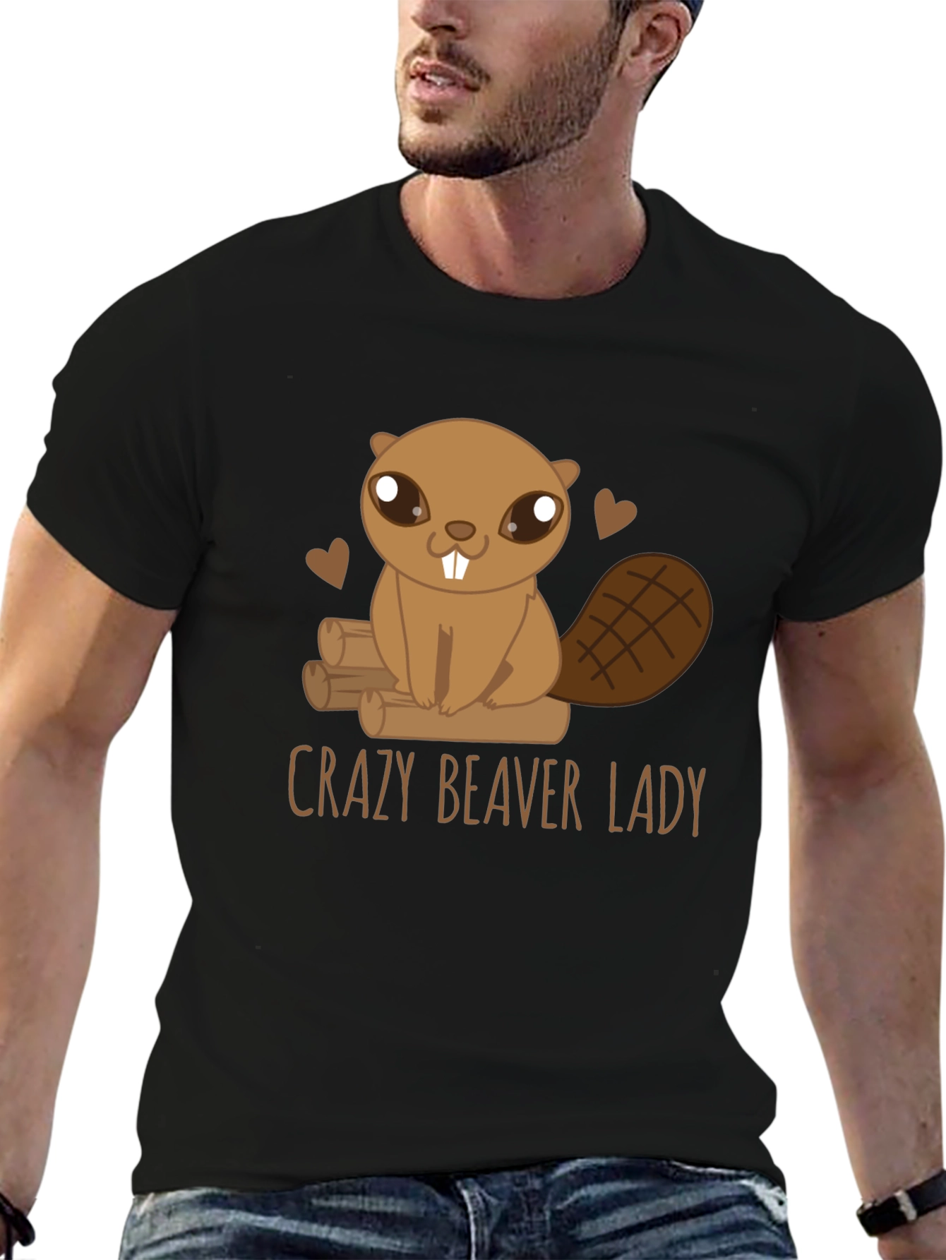 Crazy Beaver Lady Graphic Tee