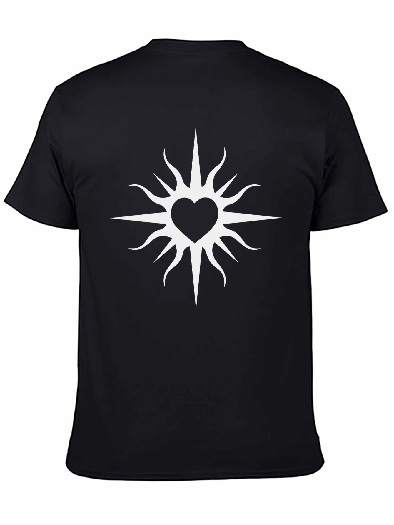 Heartburst Graphic Tee - Stylish Black Cotton T-Shirt