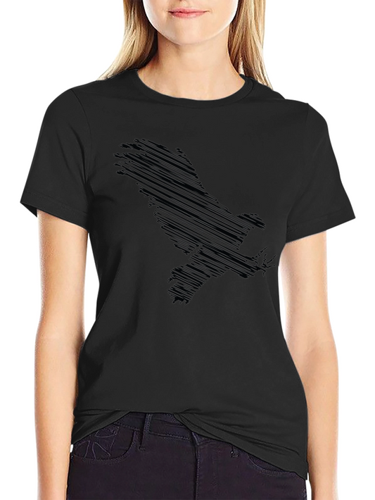 Black Eagle Scribble Print T-Shirt