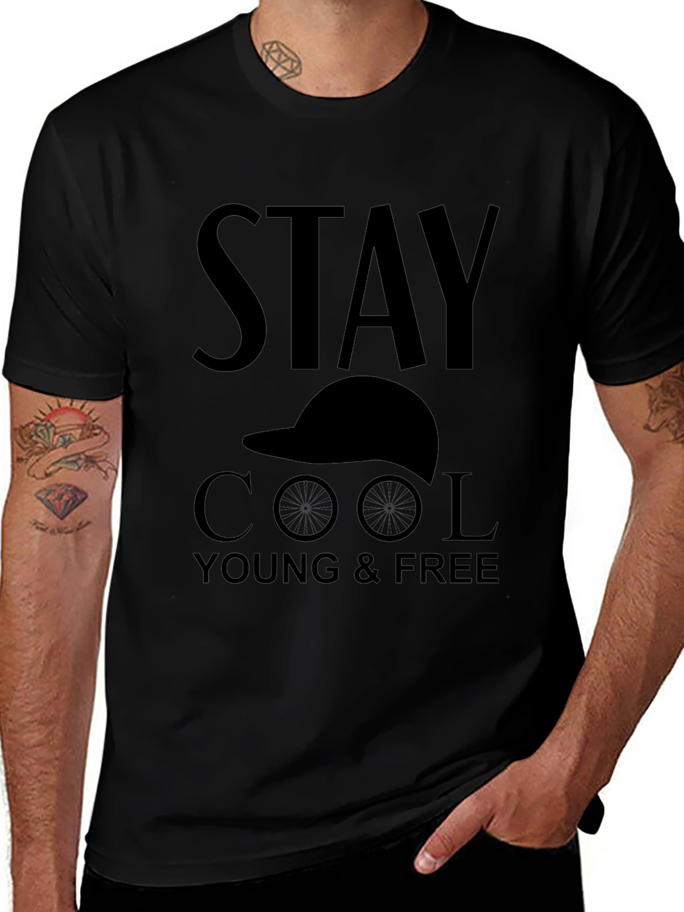 Stay Cool Young & Free Graphic T-Shirt