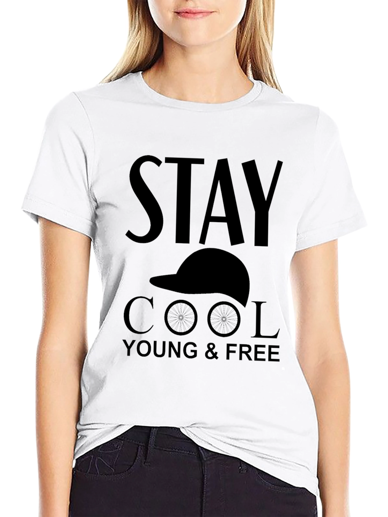 Stay Cool Young & Free Graphic T-Shirt