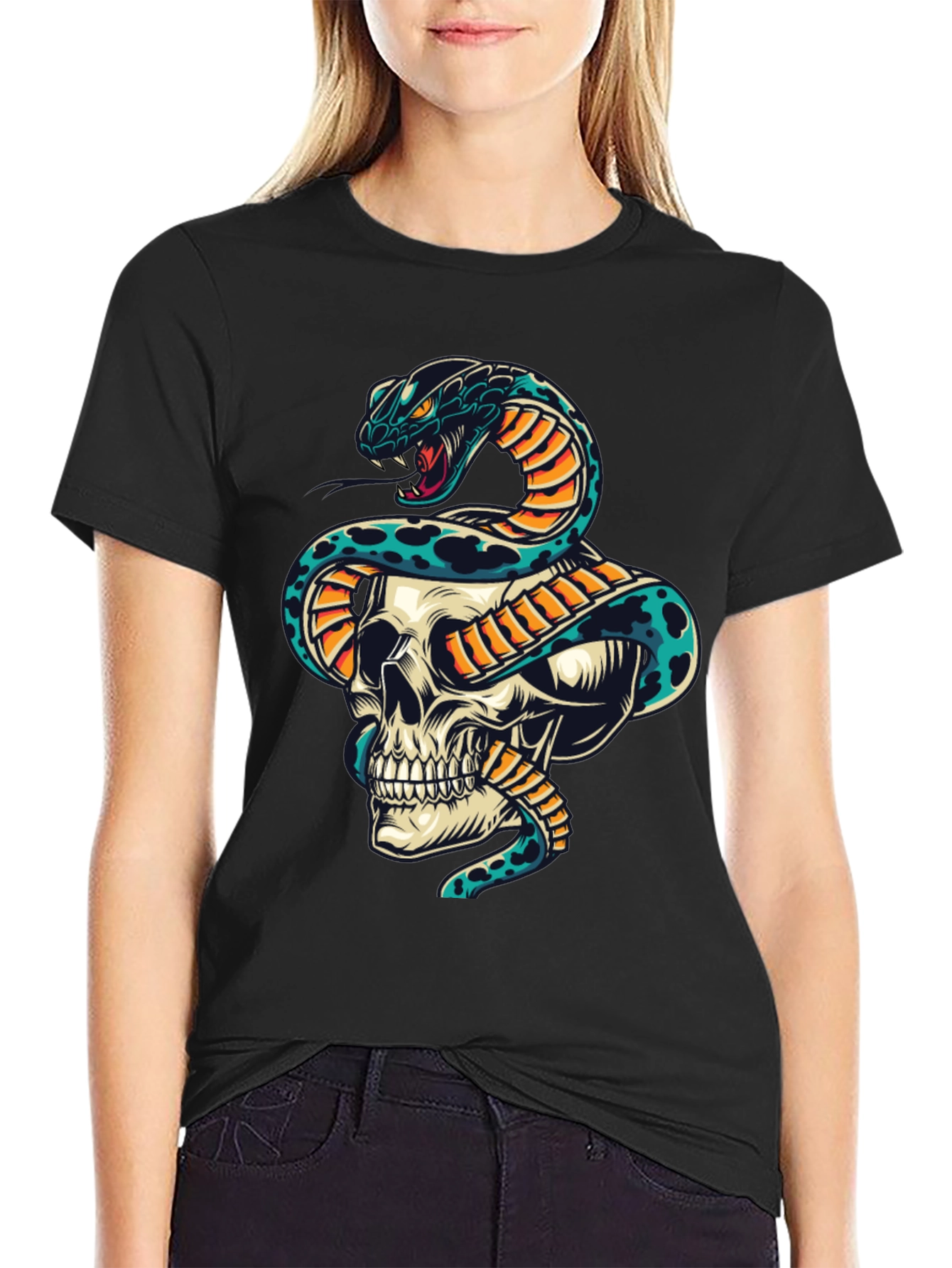 Skull and Snake Graphic Tee
