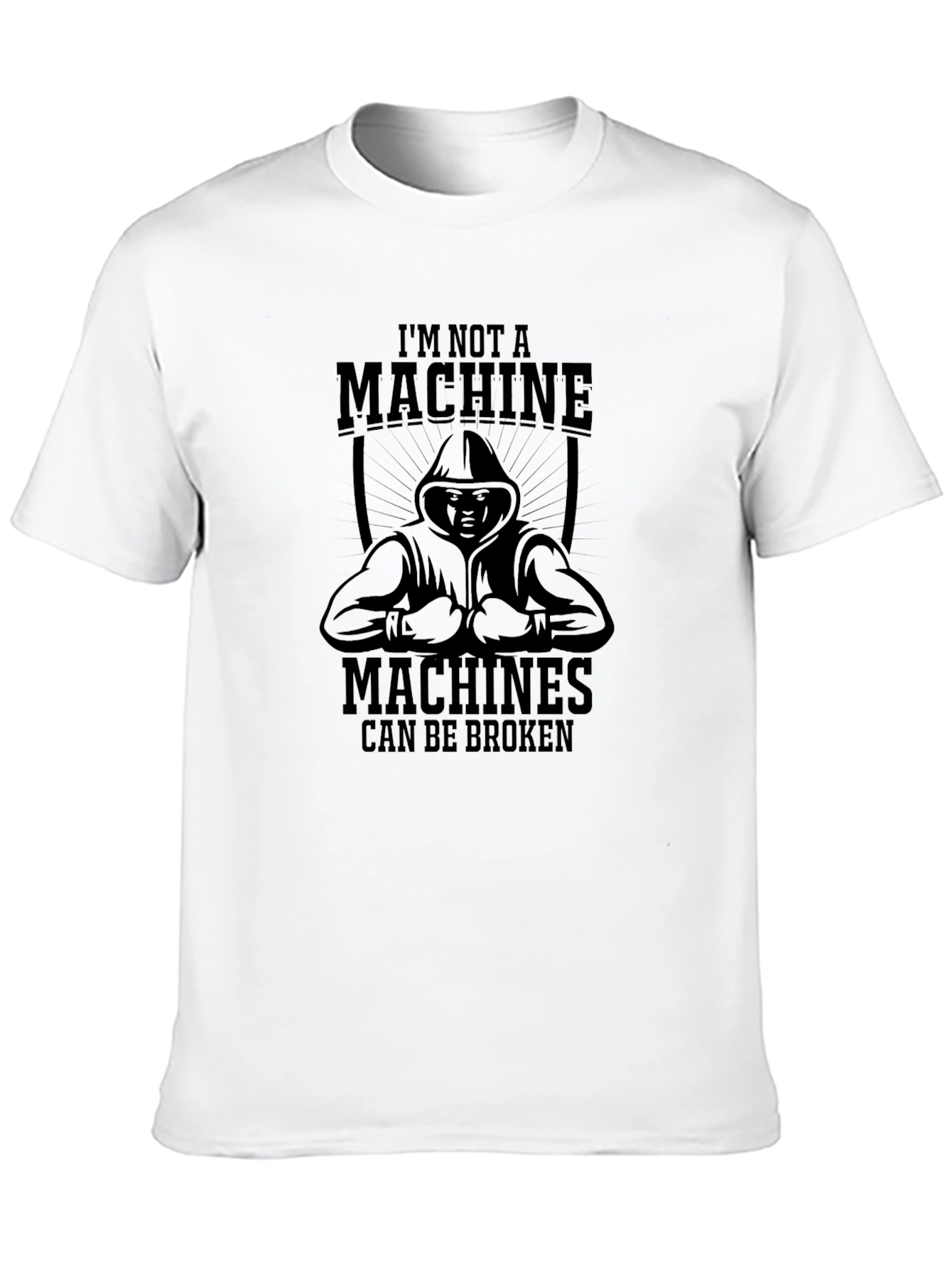 Im Not a Machine Mens Black Graphic Tee