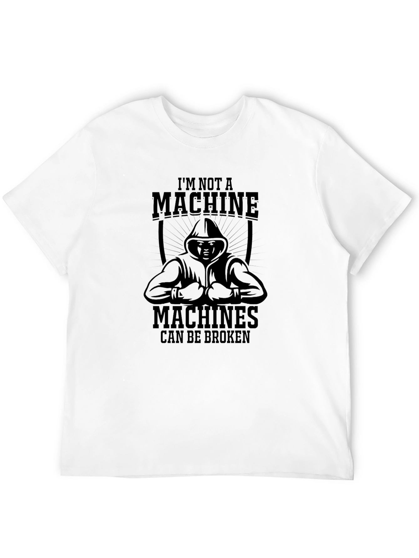 Im Not a Machine Mens Black Graphic Tee