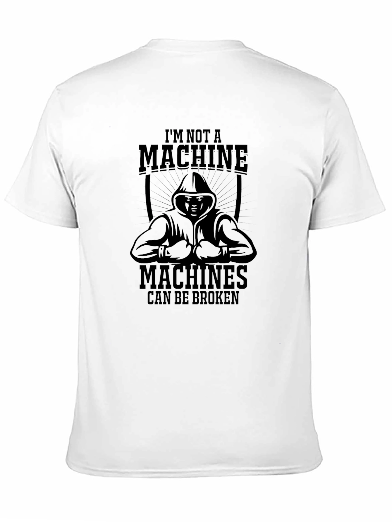 Im Not a Machine Mens Black Graphic Tee