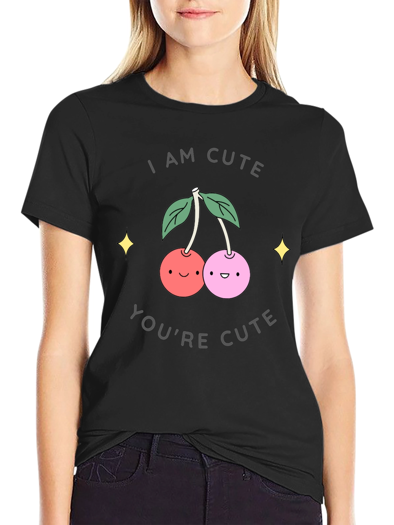 I Am Cute T-Shirt - Funny Cherry Graphic Tee