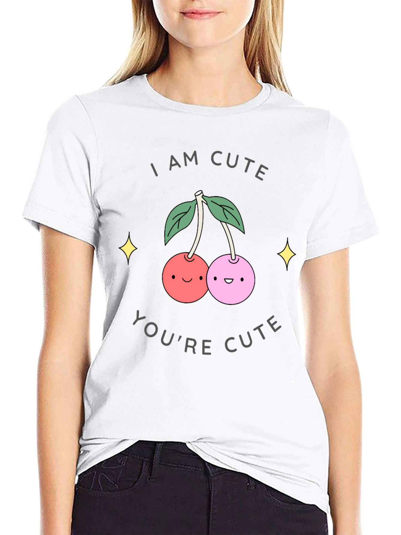 I Am Cute T-Shirt - Funny Cherry Graphic Tee