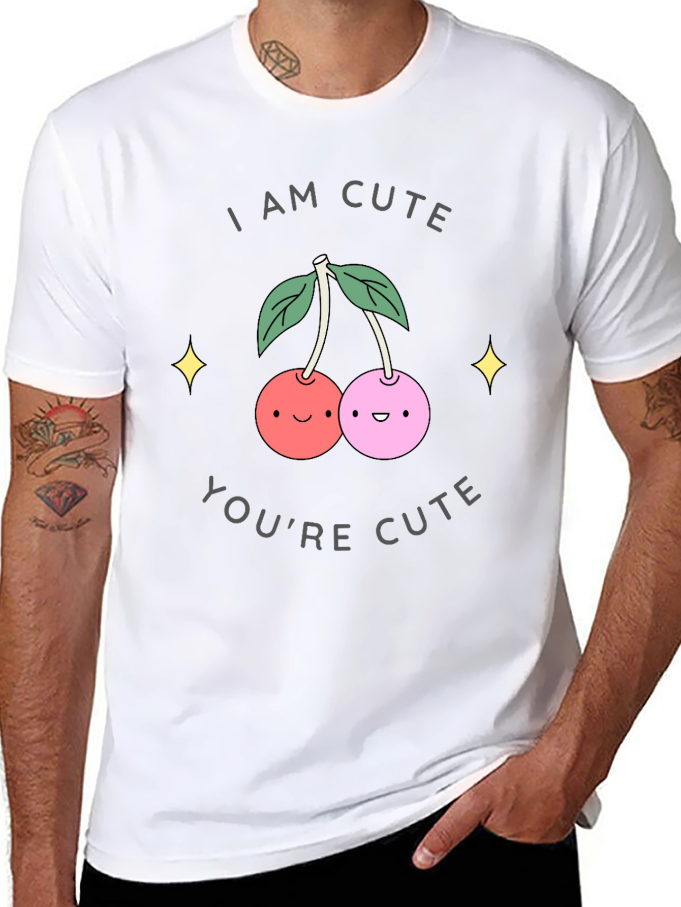 I Am Cute T-Shirt - Funny Cherry Graphic Tee