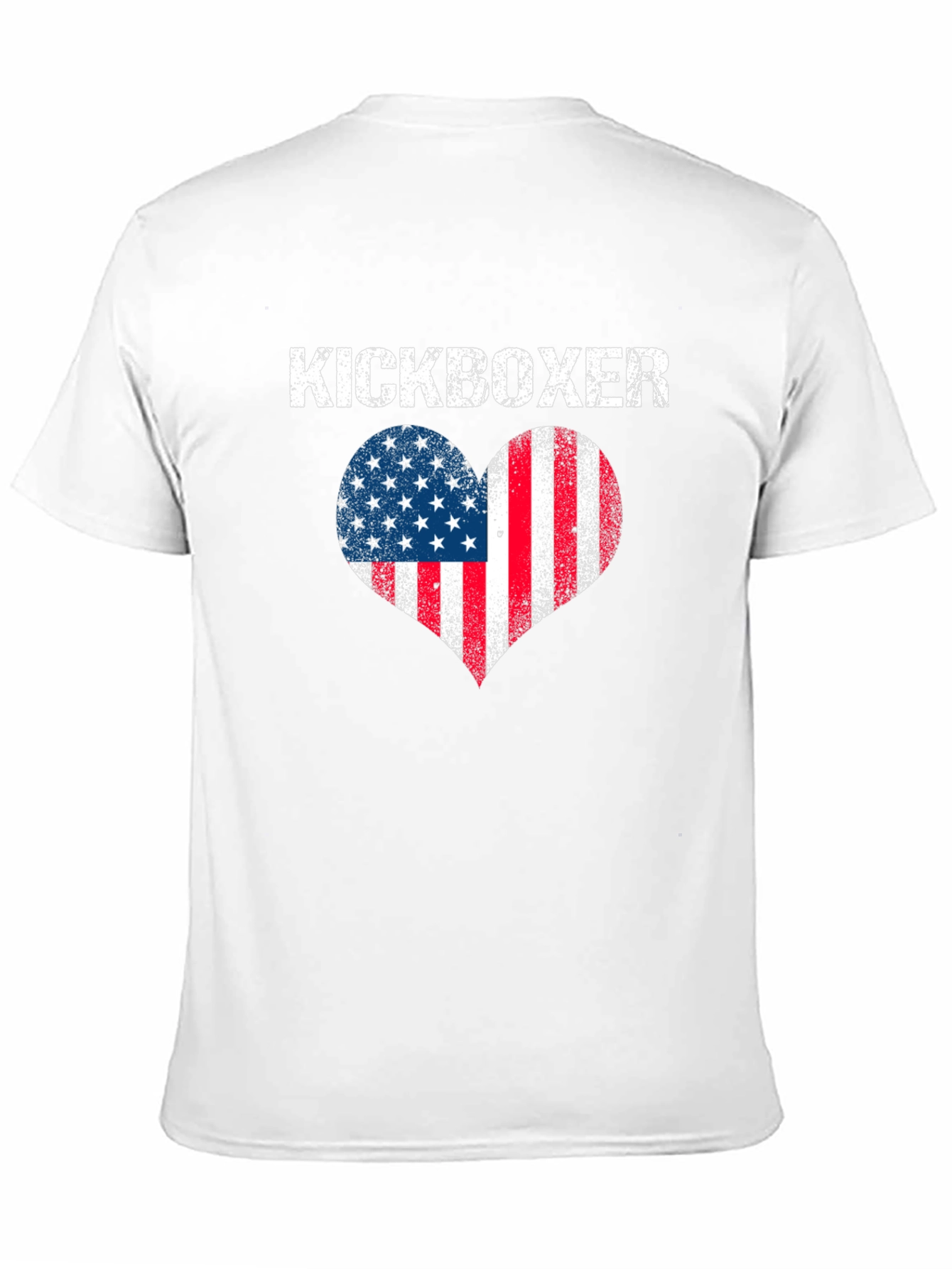 Kickboxer USA Flag Heart Graphic T-Shirt