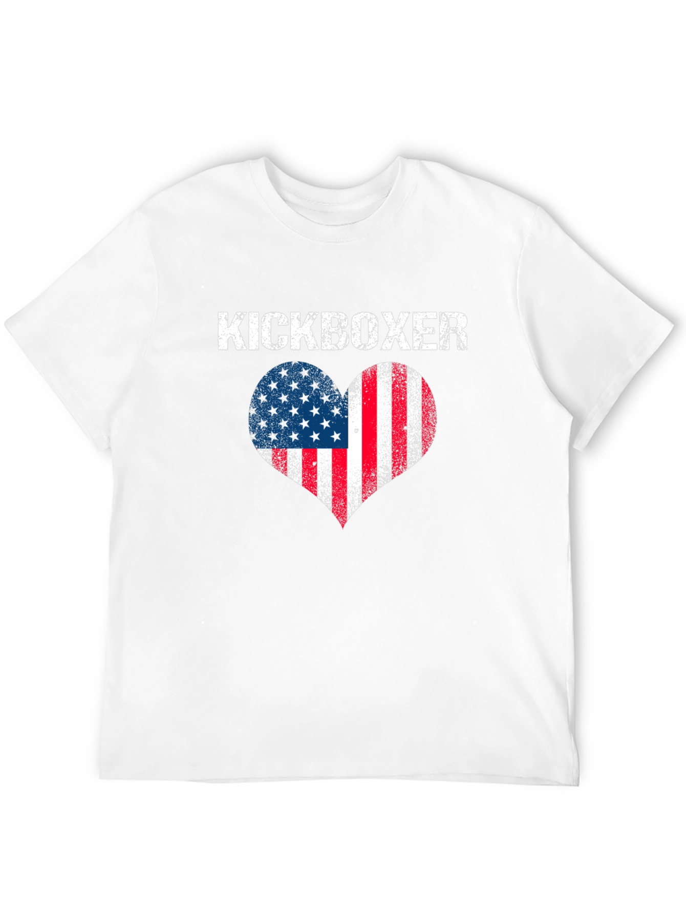 Kickboxer USA Flag Heart Graphic T-Shirt