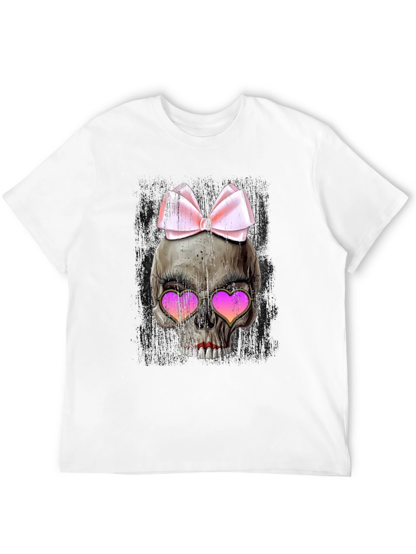 Skull with Bow & Heart Sunglasses T-Shirt