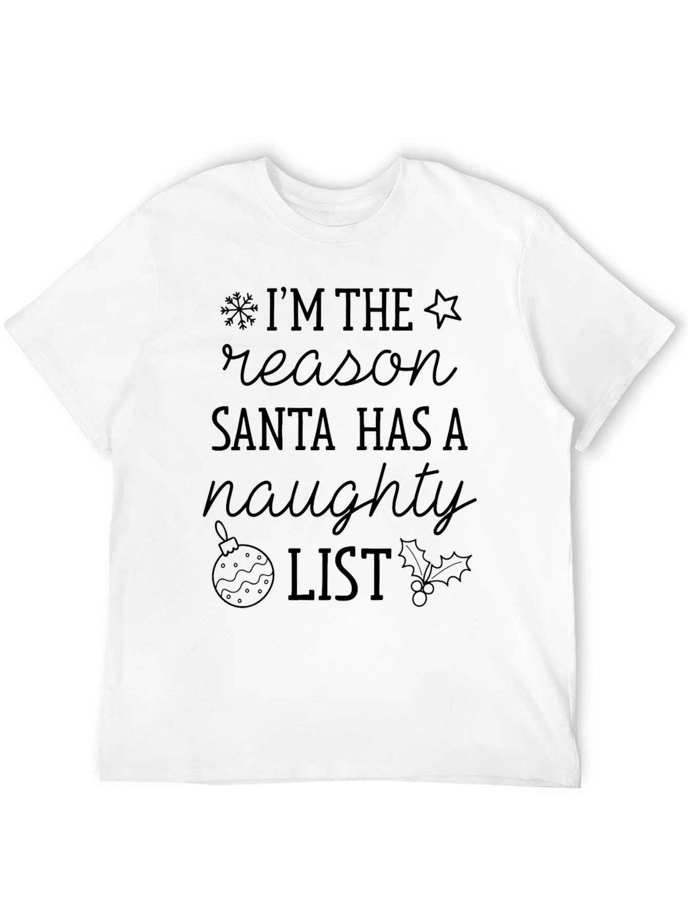 Naughty List Christmas Graphic Tee