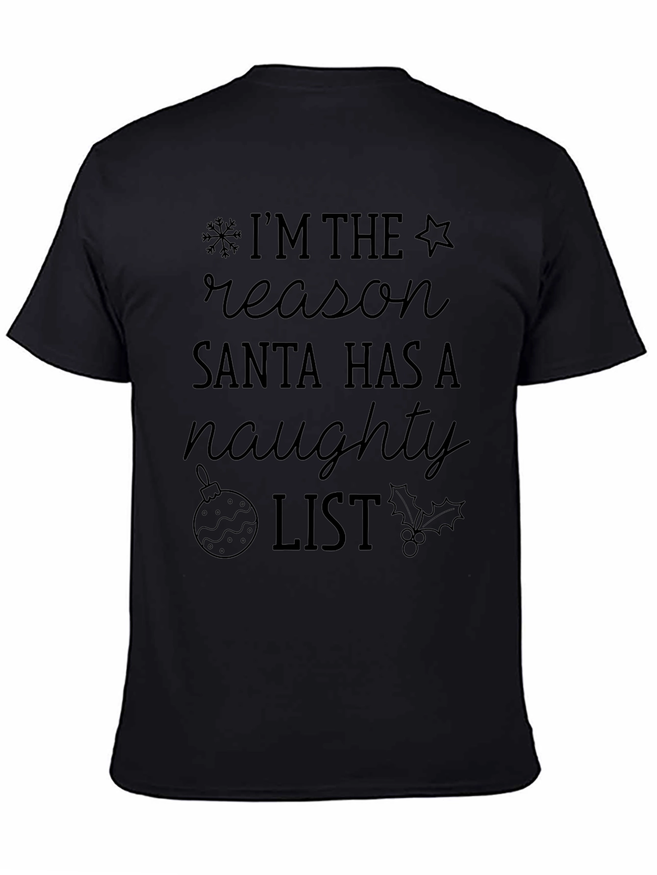Naughty List Christmas Graphic Tee