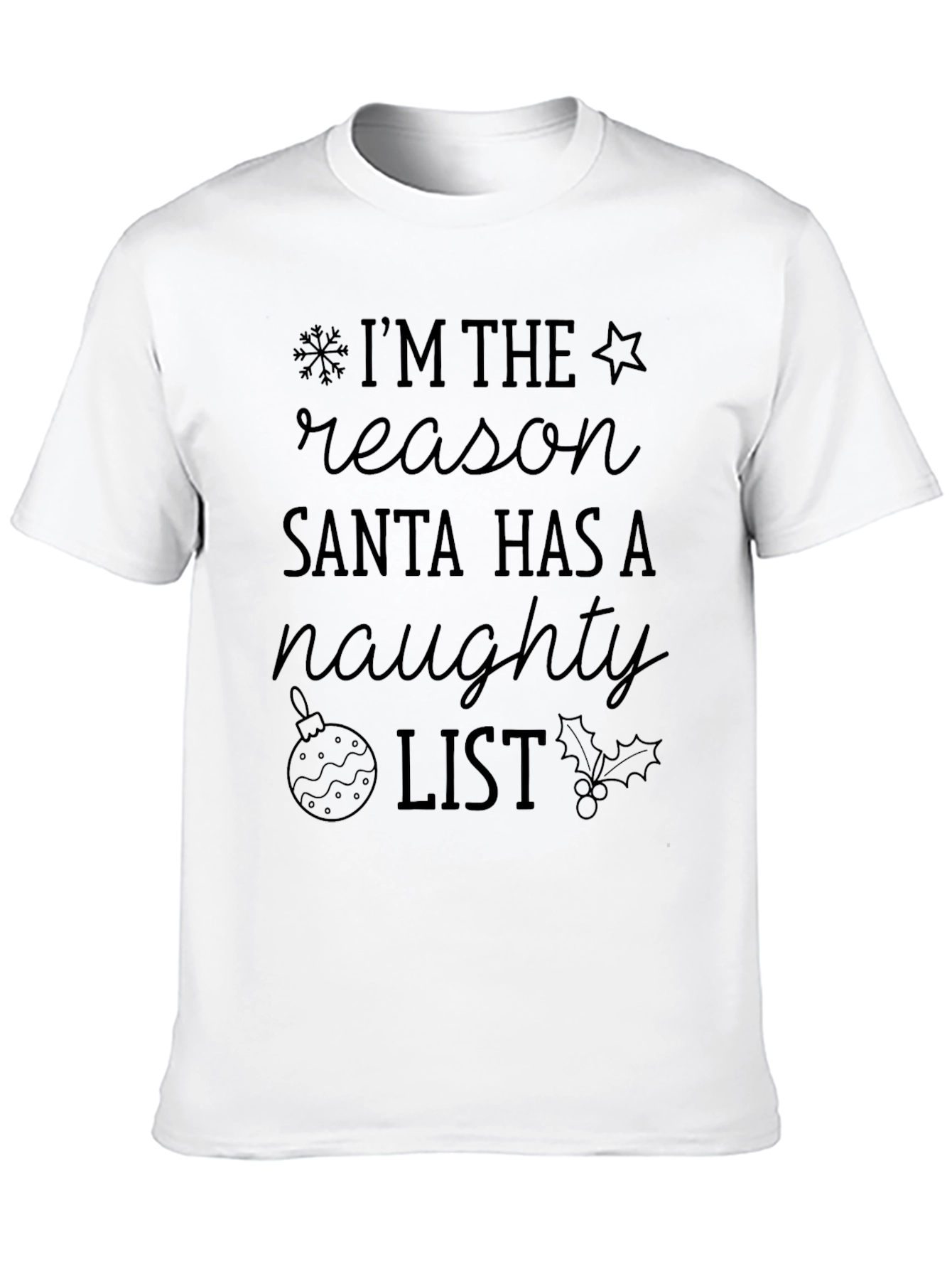 Naughty List Christmas Graphic Tee