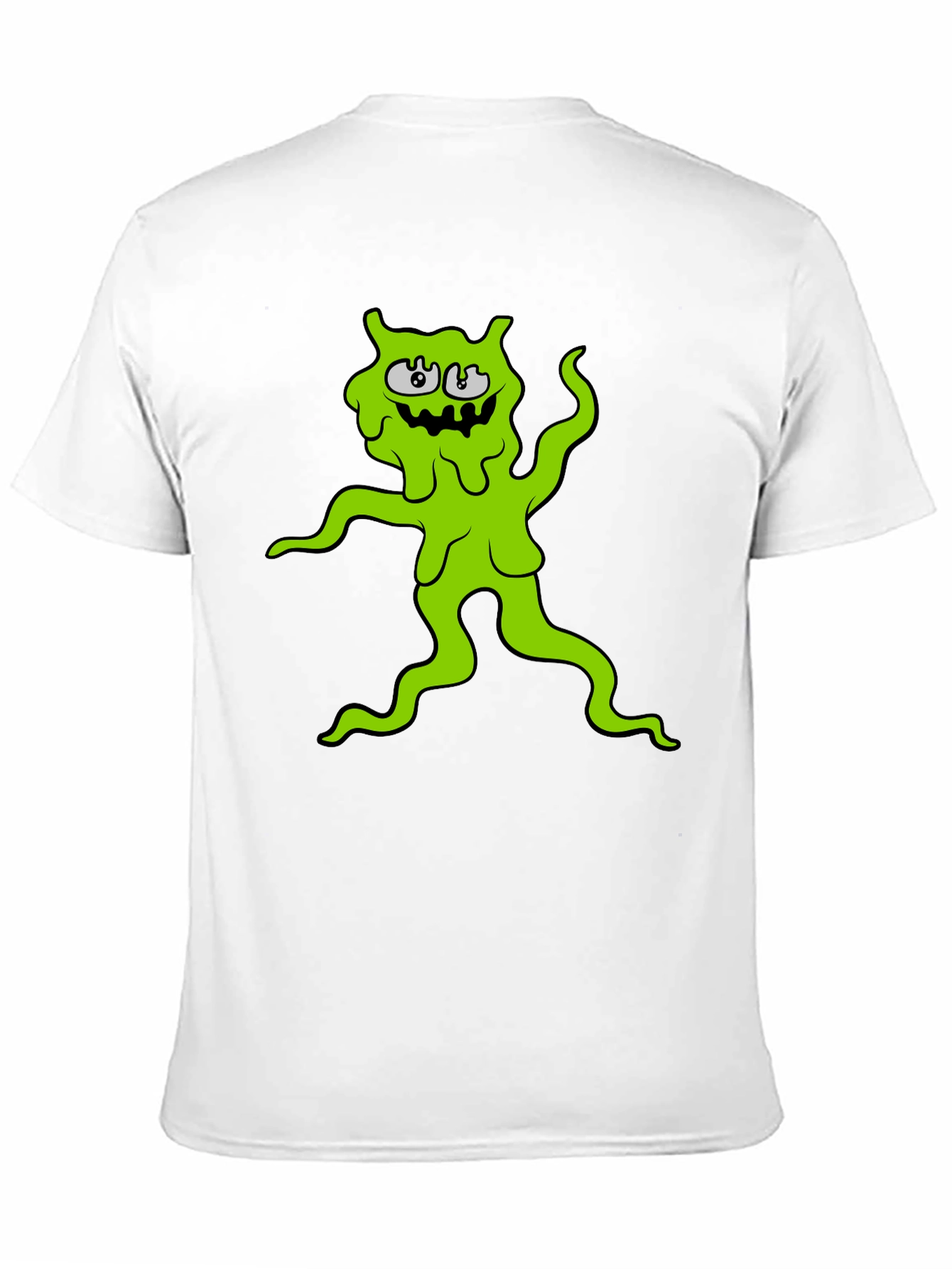 Green Slime Monster Graphic Tee - Black