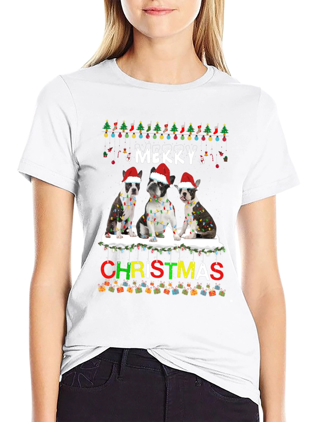 Merry Christmas Dog T-Shirt