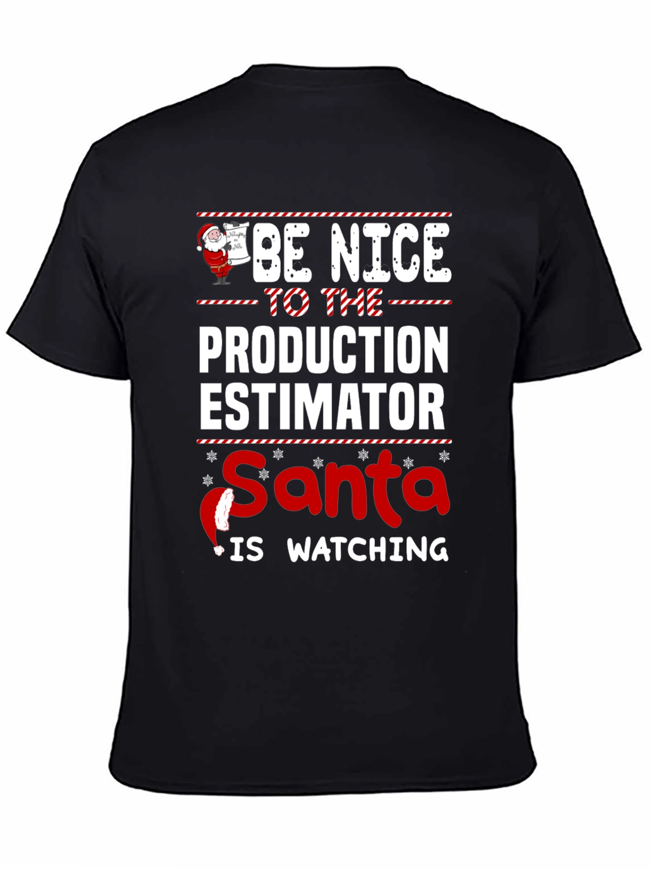 Funny Production Estimator Santa Christmas T-Shirt